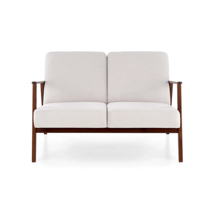 Sofa Milano 2os kremowa drewniane podłokietniki