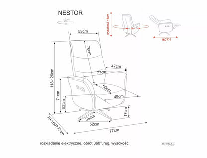Fotel rozkładany Nestor Raven 22