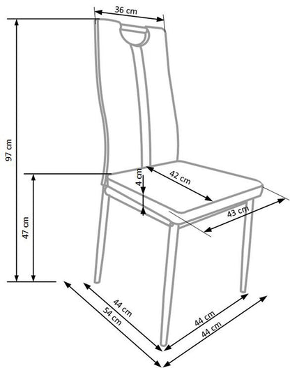Krzesło K202 czarne/metalowe