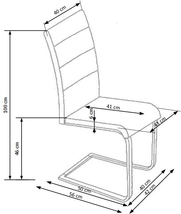 Krzesło K85 kremowe/metalowe