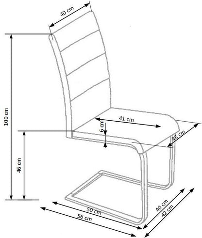 Krzesło K85 kremowe/metalowe