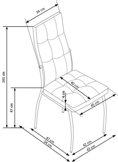 Krzesło K209 popiel/metalowe