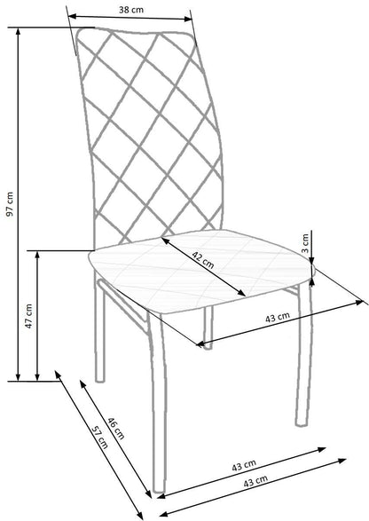 Krzesło K309 ciemny popiel/metalowe