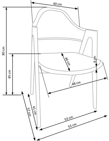 Krzesło K344 popiel/metalowe