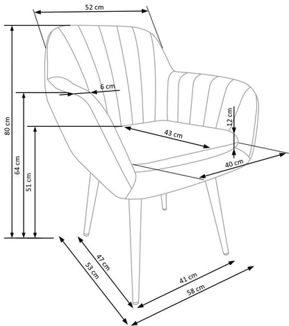 Krzesło K429 ciemno zielone/metalowe