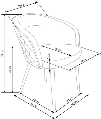 Krzesło K430 beżowe/metalowe
