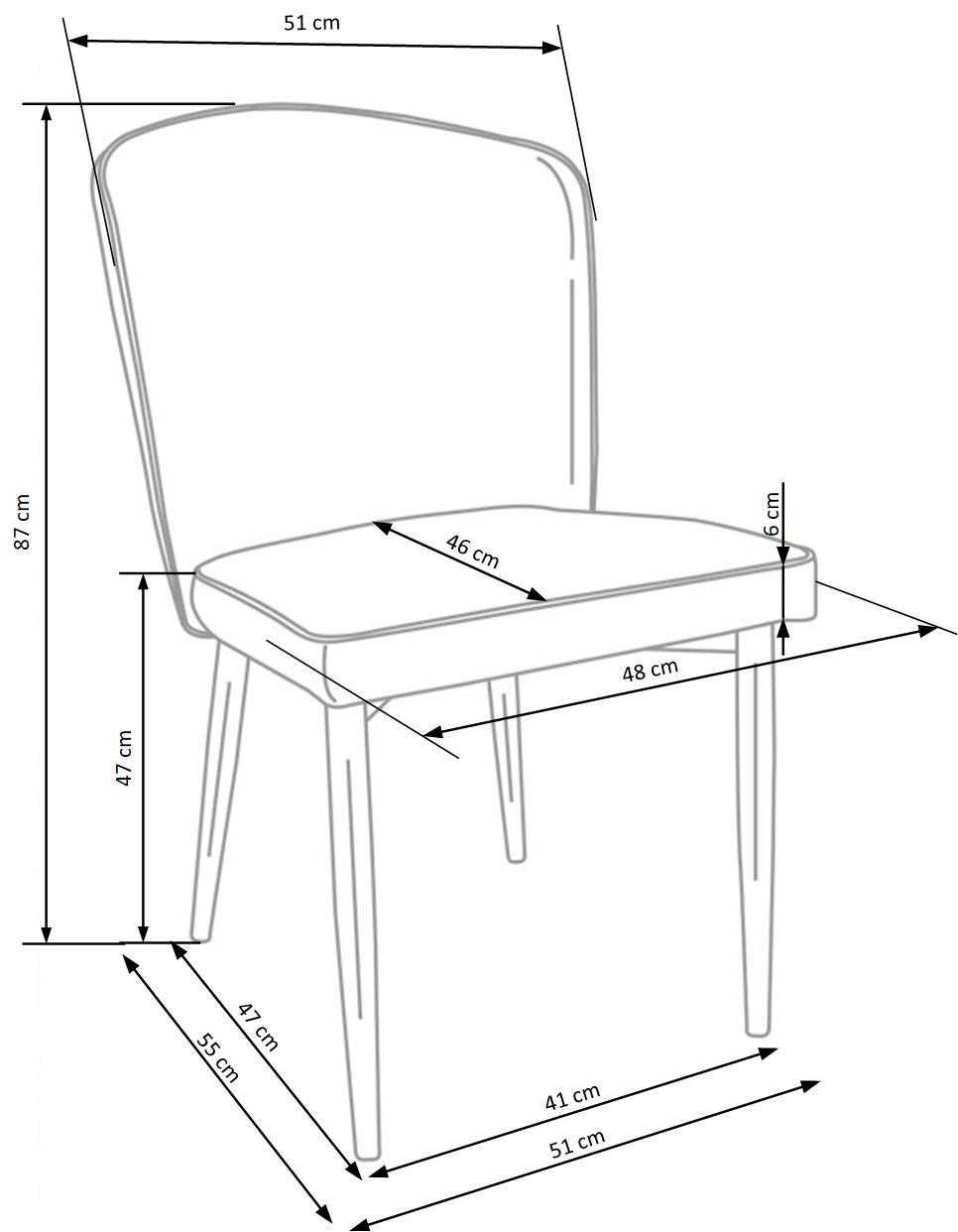 Krzesło K446 krzesło popiel/metalowe