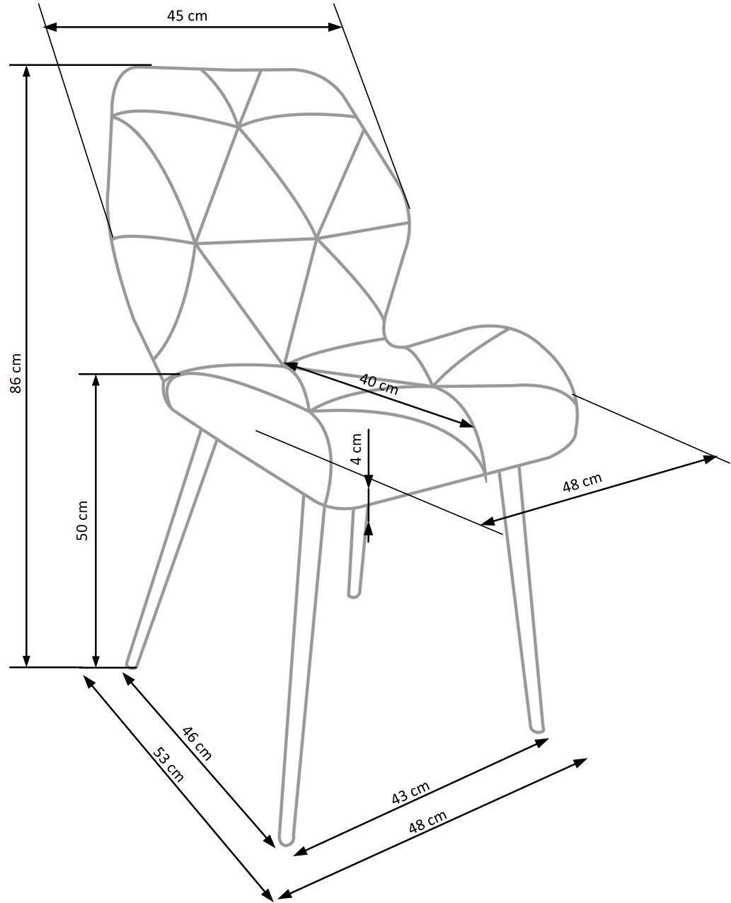 Krzesło K453 cynamonowe/metalowe