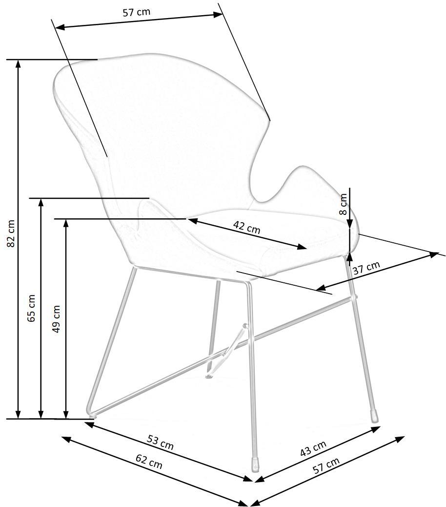 Krzesło K458 zielone/metalowe