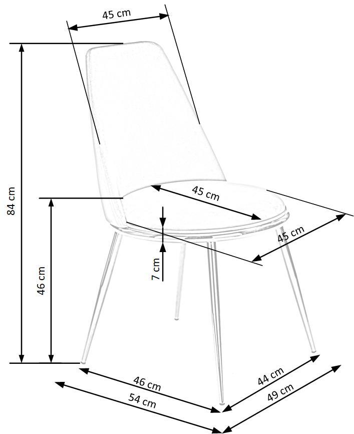 Krzesło K460 beżowe/metalowe