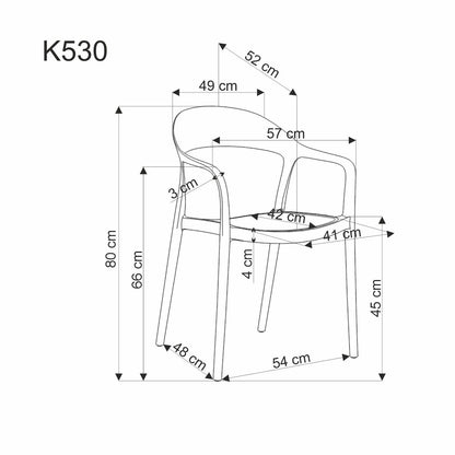 Krzesło K530 czarne/tworzywo