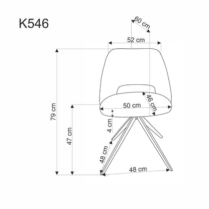 Krzesło K546 popiel/obrotowe