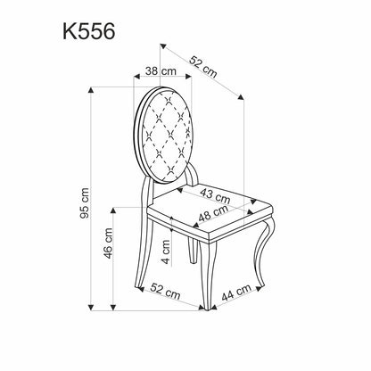 Krzesło K555 popiel/srebrne/metalowe