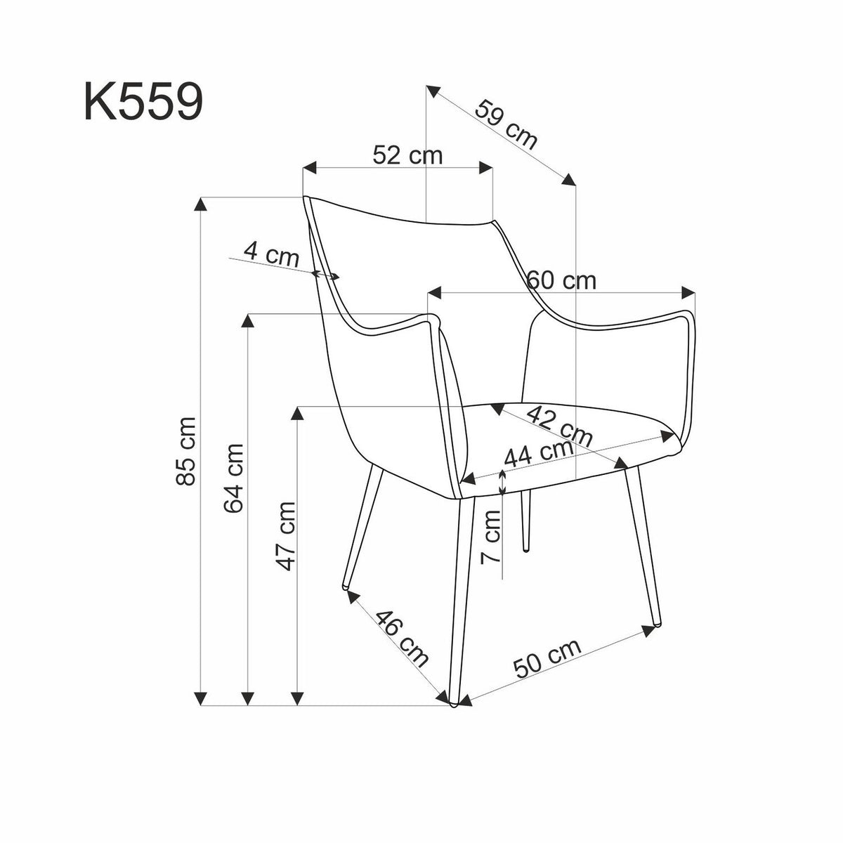 Krzesło K559 beżowe/metalowe