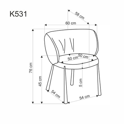 Krzesło K531 popiel/metalowe
