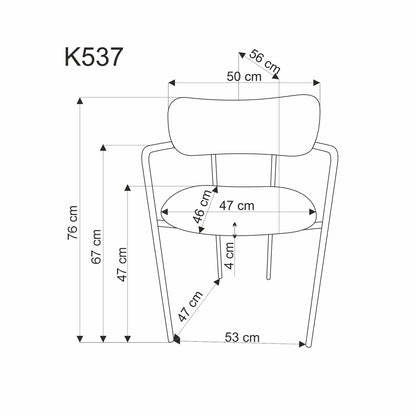 Krzesło K537 popiel/metalowe