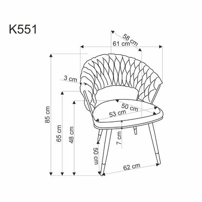 Krzesło K551 popiel/metalowe