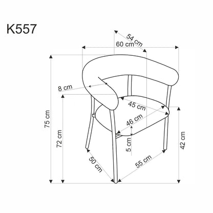 Krzesło K557 beżowe/metalowe