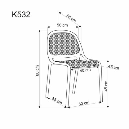 Krzesło K532 czarne/tworzywo