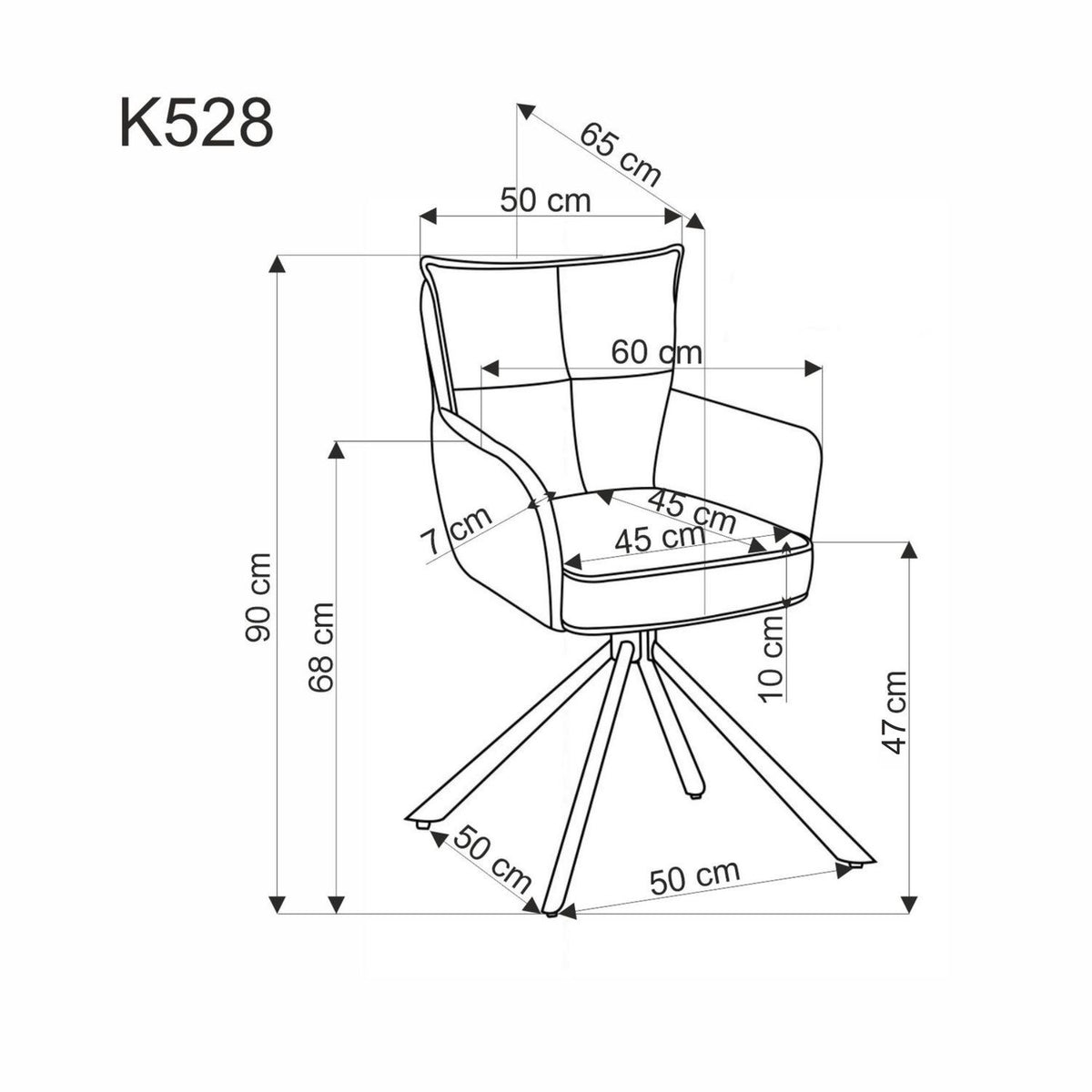 Krzesło K528 capuccino/obrotowe