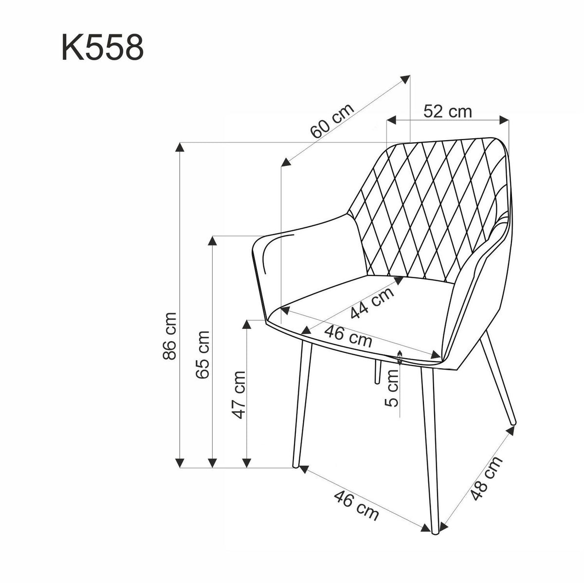 Krzesło K558 beżowe/metalowe