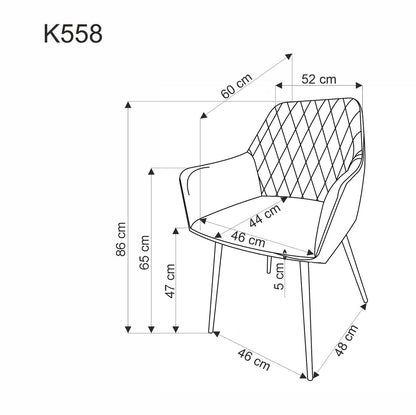 Krzesło K558 beżowe/metalowe