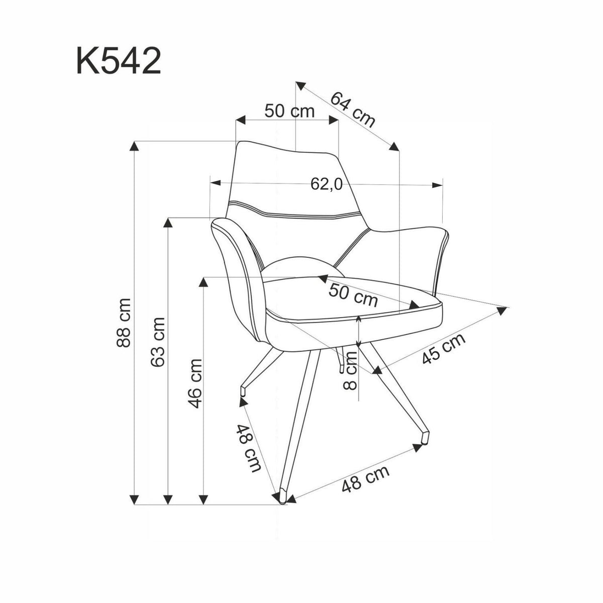 Krzesło K542 beżowe/obrotowe