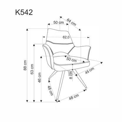 Krzesło K542 oliwkowe/obrotowe