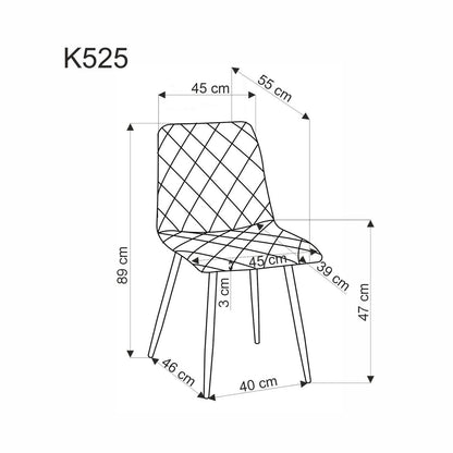 Krzesło K525 WD popiel/metalowe