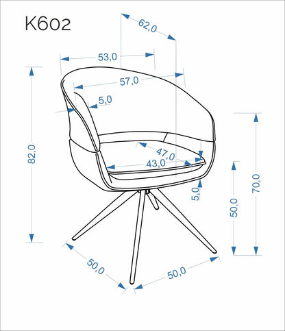Krzesło K602 brązowe/obrotowe