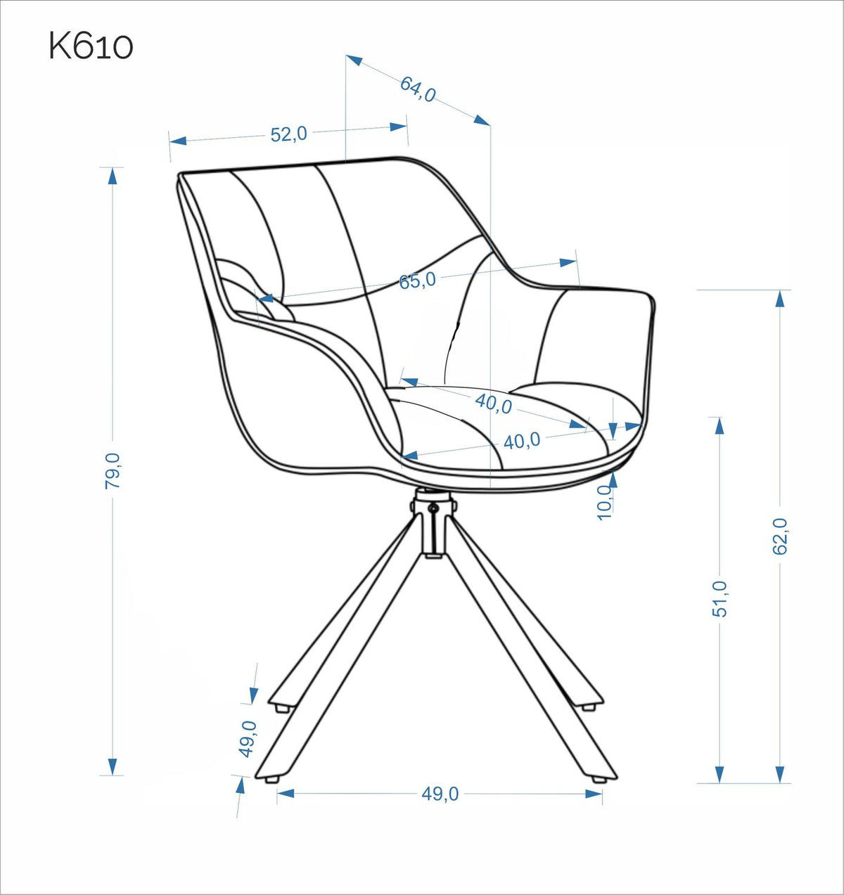 Krzesło K610 beżowe/obrotowe