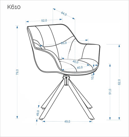 Krzesło K610 beżowe/obrotowe