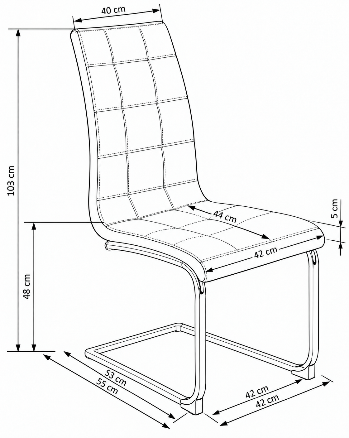 Krzesło K147 czarne/metalowe