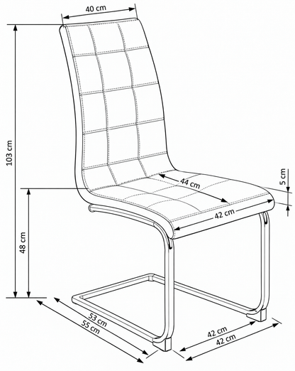 Krzesło K147 czarne/metalowe