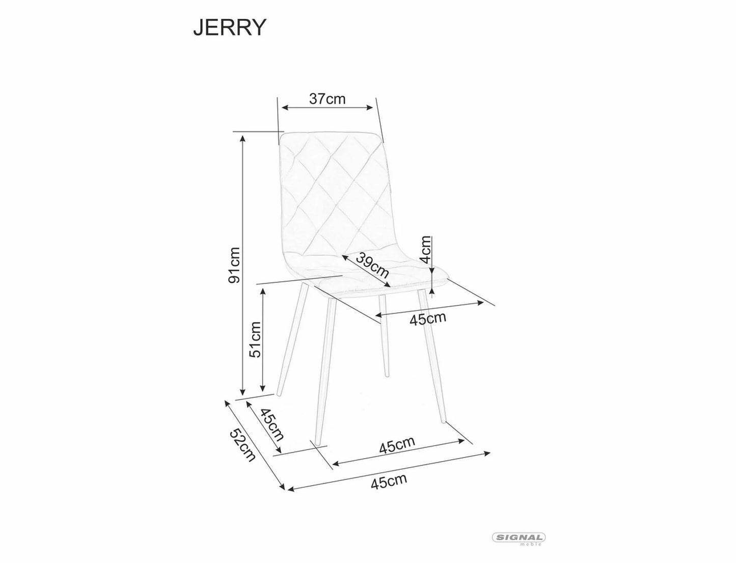 Krzesło Jerry velvet beżowe