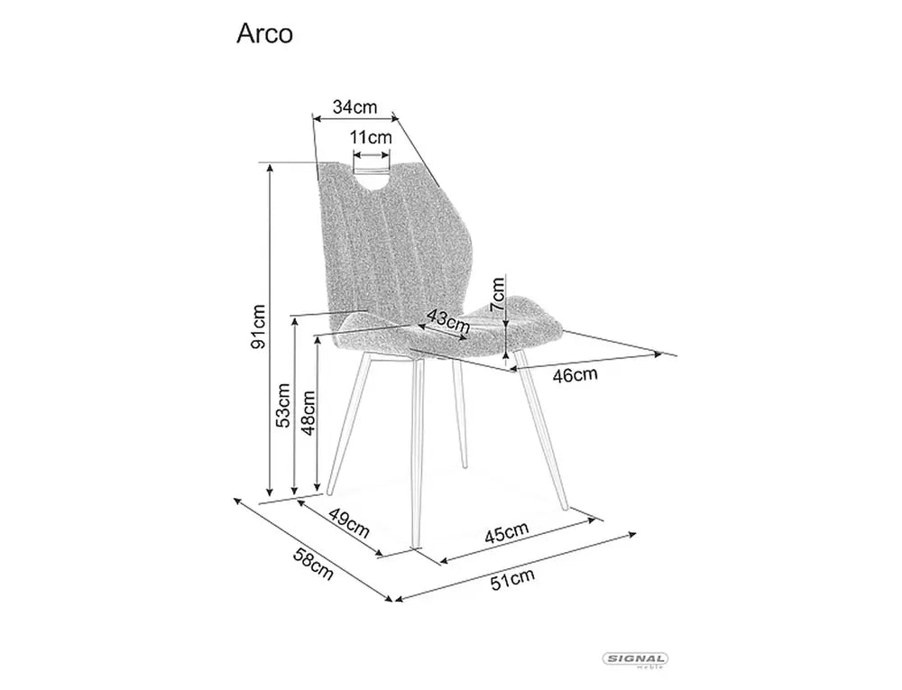 Krzesło Arco beżowe velvet