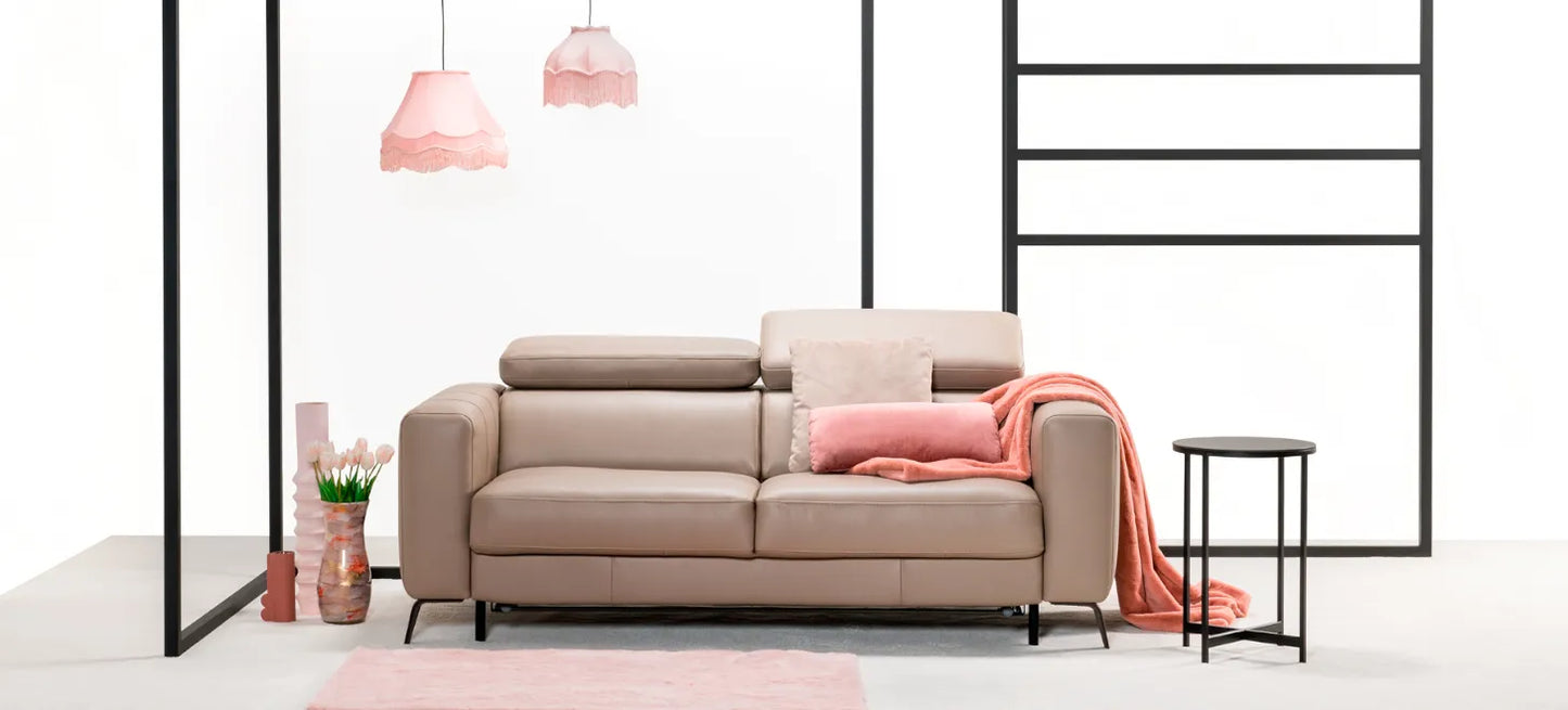 Sofa Tulipano skóra stelaż włoski