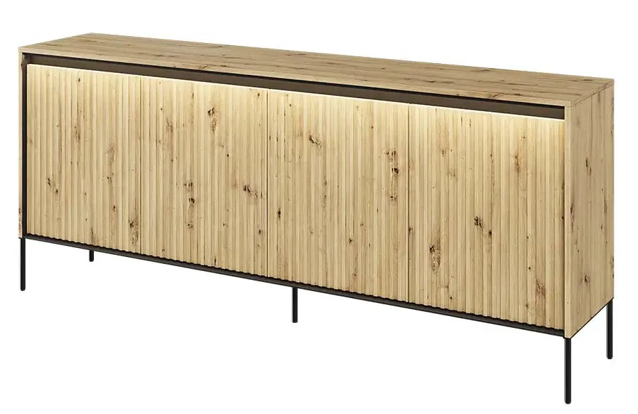Komoda Trend z oświetleniem frez dąb artisan