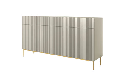 Komoda Nicole 200cm cashmere szuflady złote nóżki