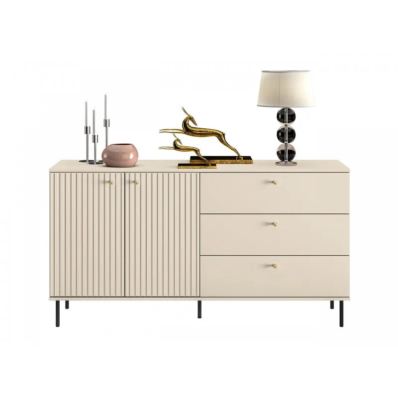 Komoda Sophie duża nowoczesna lamele cashmere