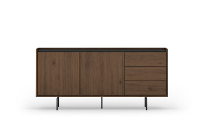 Zenar komoda 2D3SZ orzech elegant/czarny/czarne nogi