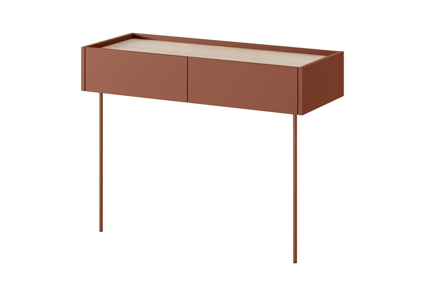 Toaletka Desin czerwień ceramic red dąb nowoczesna loft
