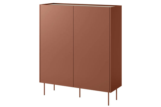 Kredens Desin ceramic red czerwień dąb