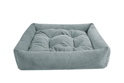 Legowisko 85x95 szare sztruks kot pies