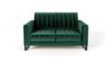 Sofa LOFT 2os. zielona metalowe nogi