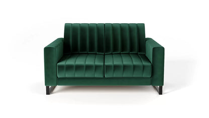 Sofa LOFT 2os. zielona metalowe nogi