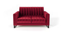 Sofa LOFT 2os. metalowe nogi czerwona