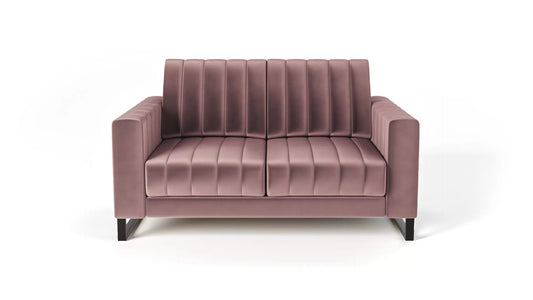 Sofa LOFT 2os. metalowe nogi pudrowy róż