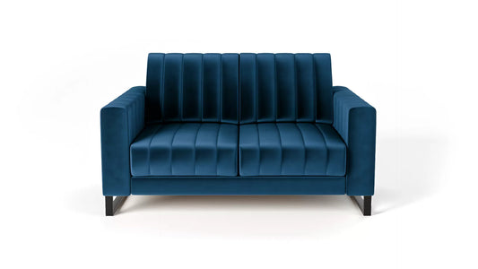 Sofa LOFT 2os. metalowe nogi granatowa