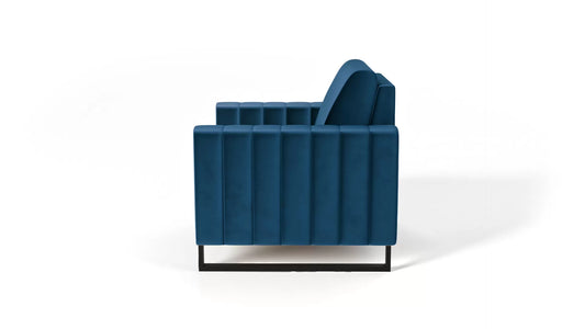 Fotel LOFT velvet granat metalowe nogi